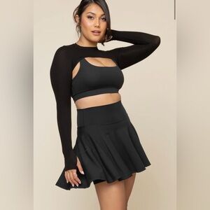 NWT POPFLEX Twirl Skort (Longer - 31”) - Black 2X